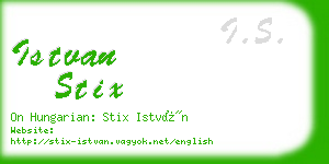 istvan stix business card